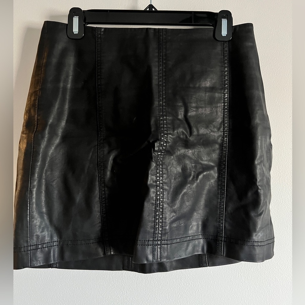 Free People Mini Leather Skirt size 8